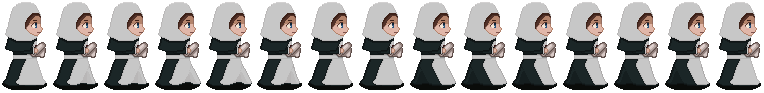 Sprite walk cycle (carrying bandages)